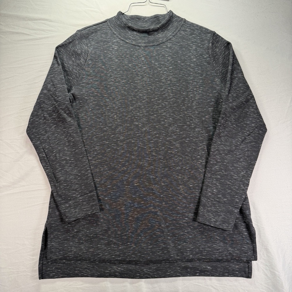 Duluth Trading Co Sweater Womens XL Black Long Sleeve Mock Neck Stretch Outdoors